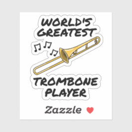 Pegatina El mejor jugador de trombones del mundo, cómico tr