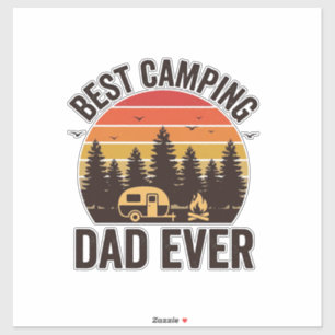 Pegatina El mejor papá de camping de todos los tiempos Dise