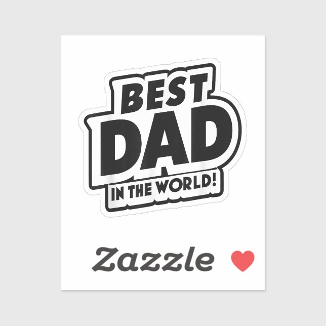 Pegatina El mejor papá del día del padre en la fiesta mundi (Hoja)