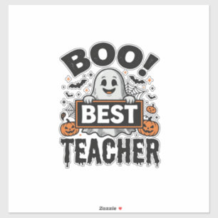 Pegatina El Mejor Profesor Vintage Diseño de Halloween Boo
