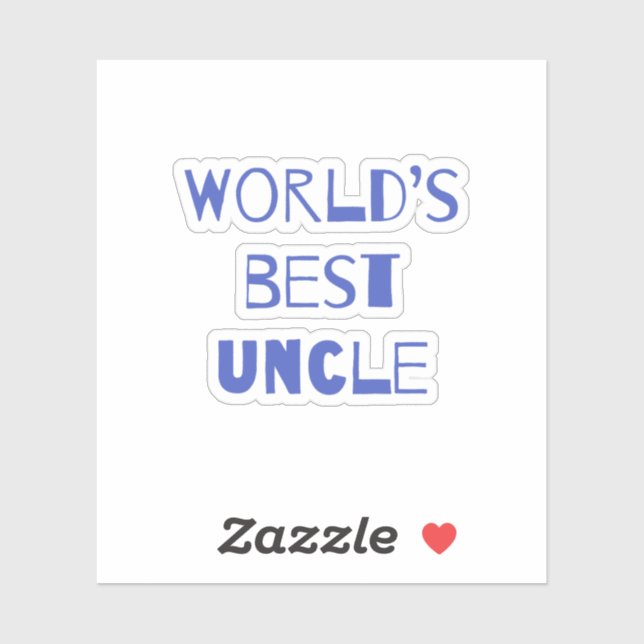 Pegatina El mejor tío del mundo (Hoja)