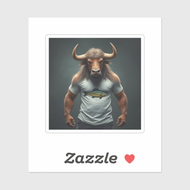 Pegatina El "MINNOWtaur" (Hoja)