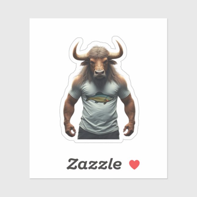 Pegatina El "MINNOWtaur" (Hoja)