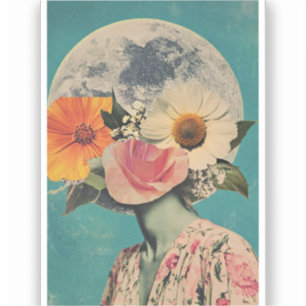 Pegatina El misterio que florece bajo la luna