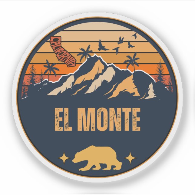 Pegatina El Monte, California (Anverso)