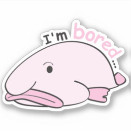 Pegatina El mundo del pescado - Estoy aburrido