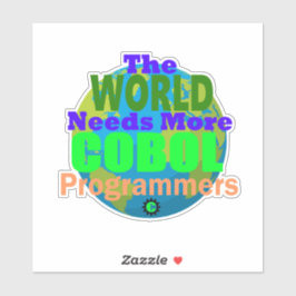 Pegatina El mundo necesita más programadores de Cobol