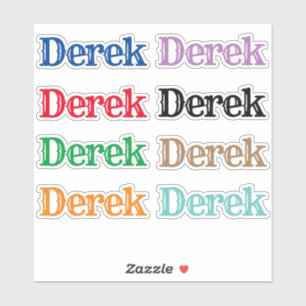 Pegatina El nombre Derek