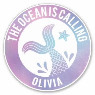 Pegatina El Océano Llama A Cita De Sirena