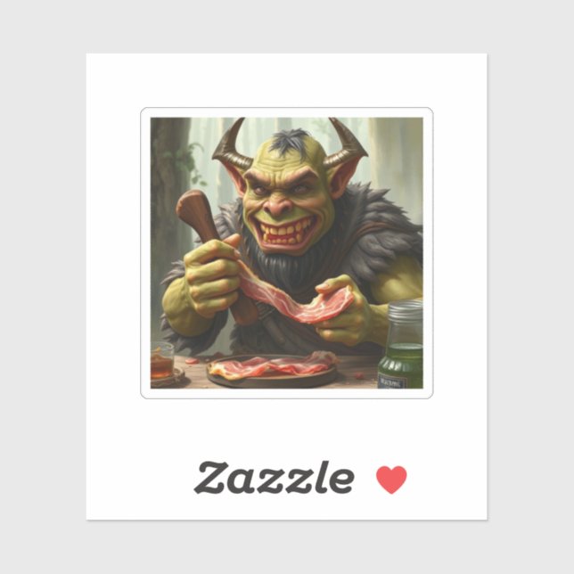 Pegatina El orco porcino (Hoja)