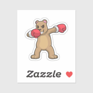 Pegatina El oso como boxeador en Boxing & Hip Hop Dance Dab