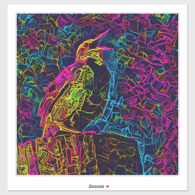 Pegatina El Pájaro Solitario 3 (Hoja)
