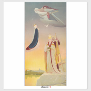 Pegatina El Papa de Roma, Virgen María y Jesús