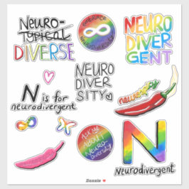 Pegatina El paquete de variedades neurodiversas