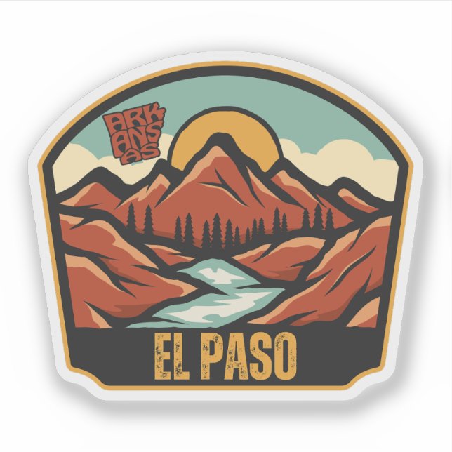 Pegatina El Paso, Arkansas  (Anverso)