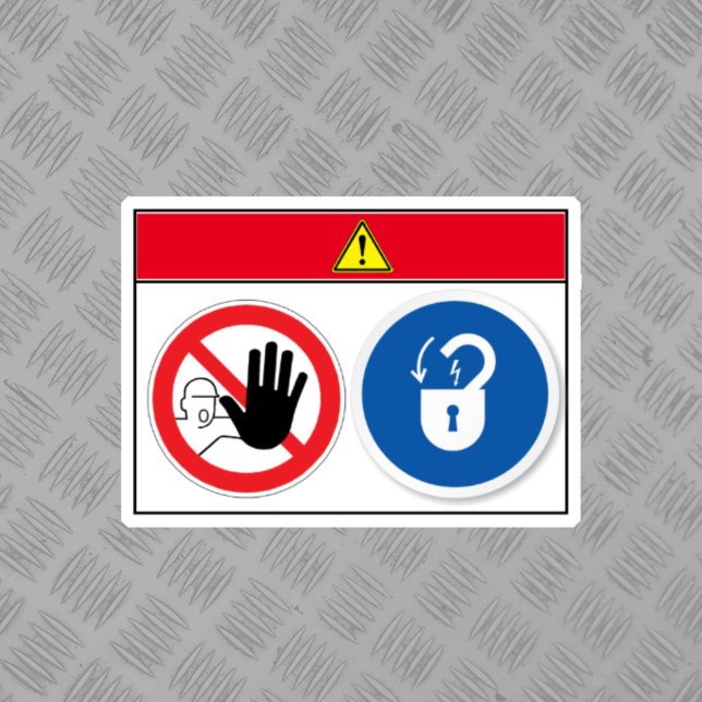 Pegatina El peligro/equipo comienza automáticamente a etiqu (Subido por el creador)