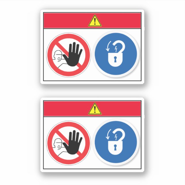 Pegatina El peligro/equipo comienza automáticamente a etiqu (Anverso)