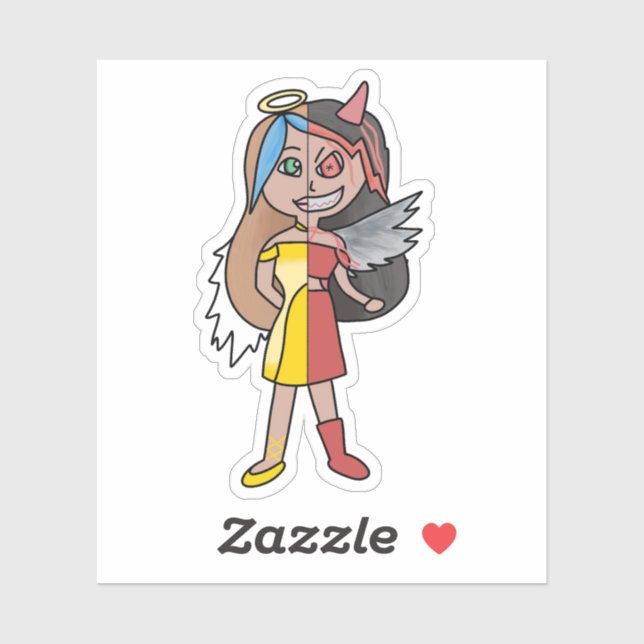 Pegatina El peligroso ángel (Hoja)