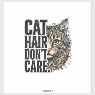 Pegatina El pelo de gato no importa Camiseta de gato con gr