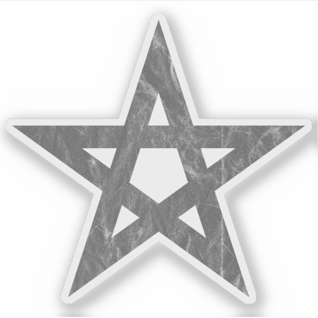 Pegatina El pentagrama (cosecha gris) (Anverso)