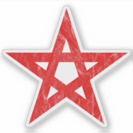 Pegatina El pentagrama (cosecha roja)
