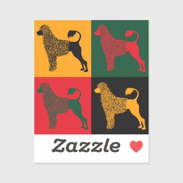 Pegatina El perro de agua portugués inteligente (Hoja)