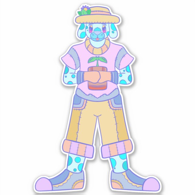 Pegatina El perro feliz (Anverso)