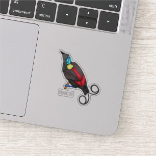 Pegatina El personalizado de aves del paraíso de Wilson