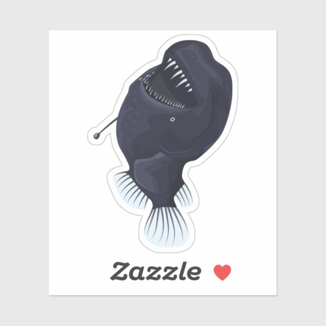 Pegatina El pez glándulo llega a la superficie (Hoja)