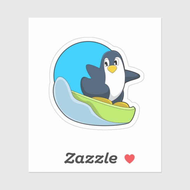 Pegatina El pingüino como snowboard con Sonowboard.PNG (Hoja)