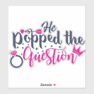 Pegatina Él planteó la pregunta