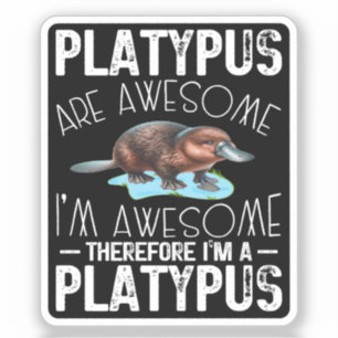 Pegatina El platypus es increíble. Soy un maravilloso mamíf