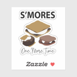 Pegatina El postre de Smores S'mores una vez más
