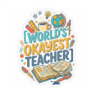 Pegatina El Profesor Más o Menos del Mundo Regalo Diverti