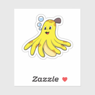 Pegatina El pulpo como banana