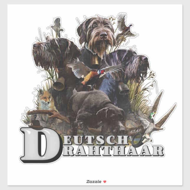 Pegatina El puntero alámbrico alemán (Hoja)