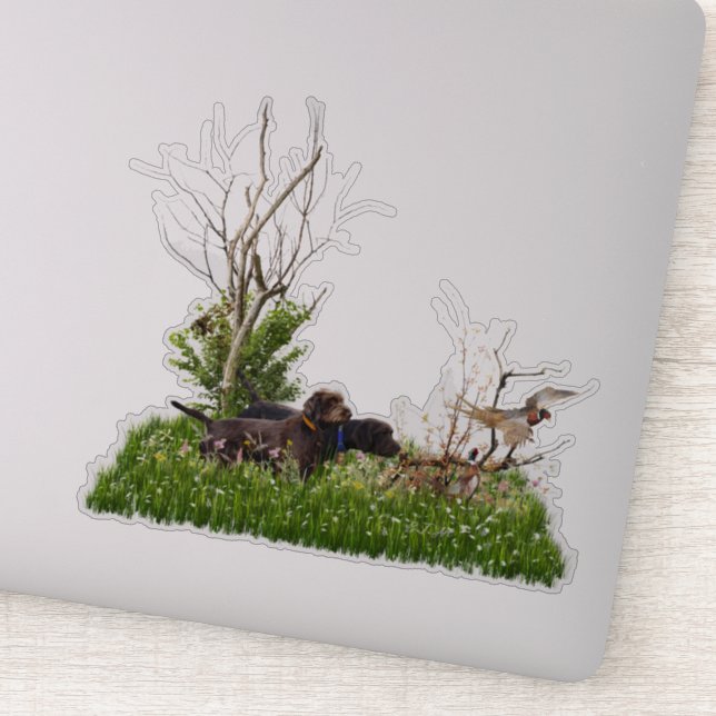 Pegatina El puntero Pudelpuntero (Detalle)