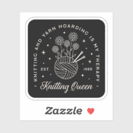 Pegatina El punto es mi terapia citas divertidas de hilados