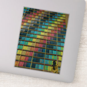 Pegatina El regalo de los amantes de la biblioteca