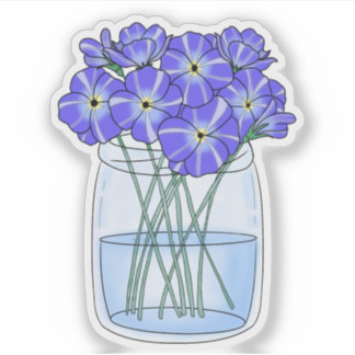 Pegatina El regalo de Xaden- Violetas en un frasco- Cuarto