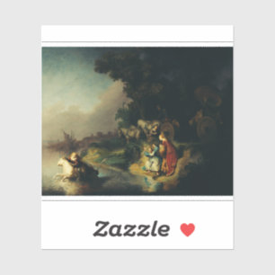 Pegatina El secuestro de Europa por Rembrandt