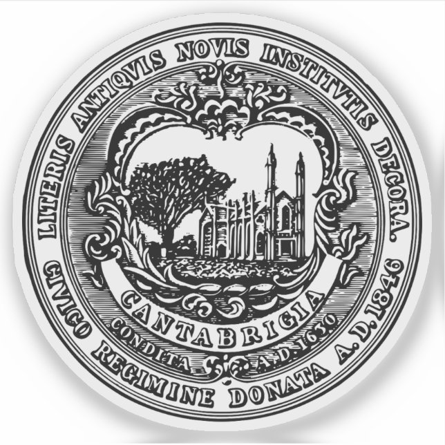 Pegatina El sello de Cambridge, Massachusetts (Anverso)