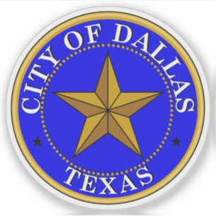 Pegatina El sello de Dallas, Texas