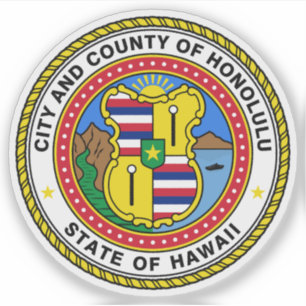 Pegatina El sello de Honolulu, Hawaii