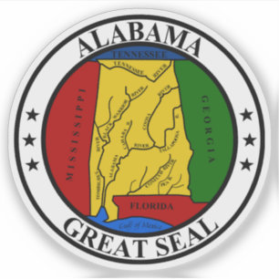 Pegatina El sello del estado de Alabama
