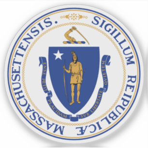 Pegatina El sello del estado de Massachusetts