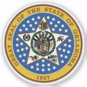 Pegatina El sello del estado de Oklahoma