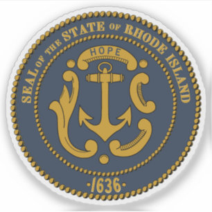 Pegatina El sello del estado de Rhode Island