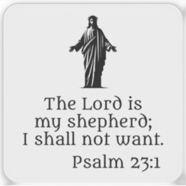 Pegatina El Señor es mi pastor (negro)