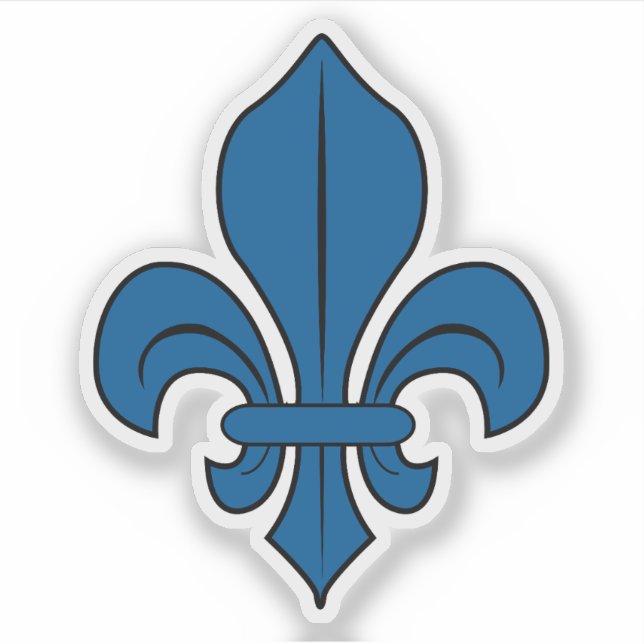 Pegatina El símbolo de la flor de lis, bandera de Montreal, (Anverso)